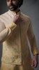 Mustard Embroidered Nehru Jacket Kurta Set for Men