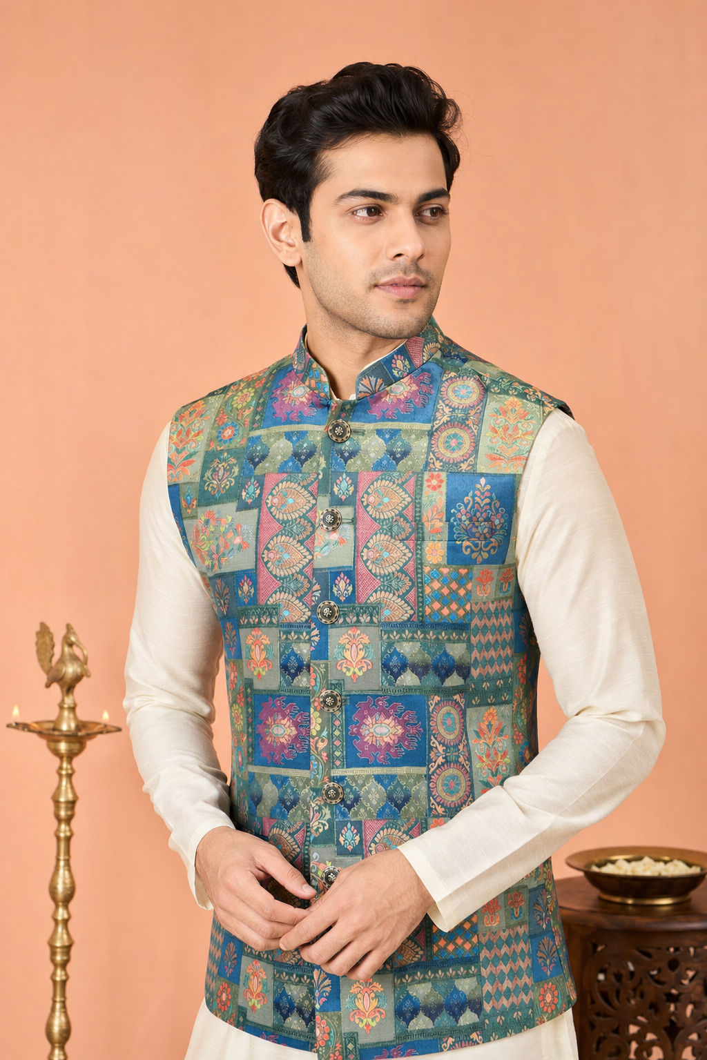 Royal Mosaic Festive Koti for Men
