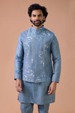 Purchase Embroidered Kurta Jacket Set