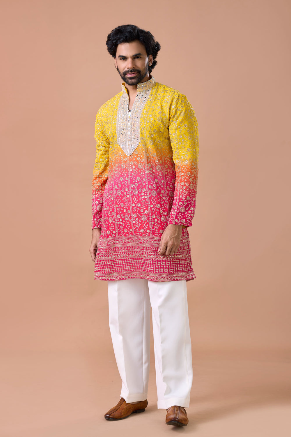 Men embroidered kurta online