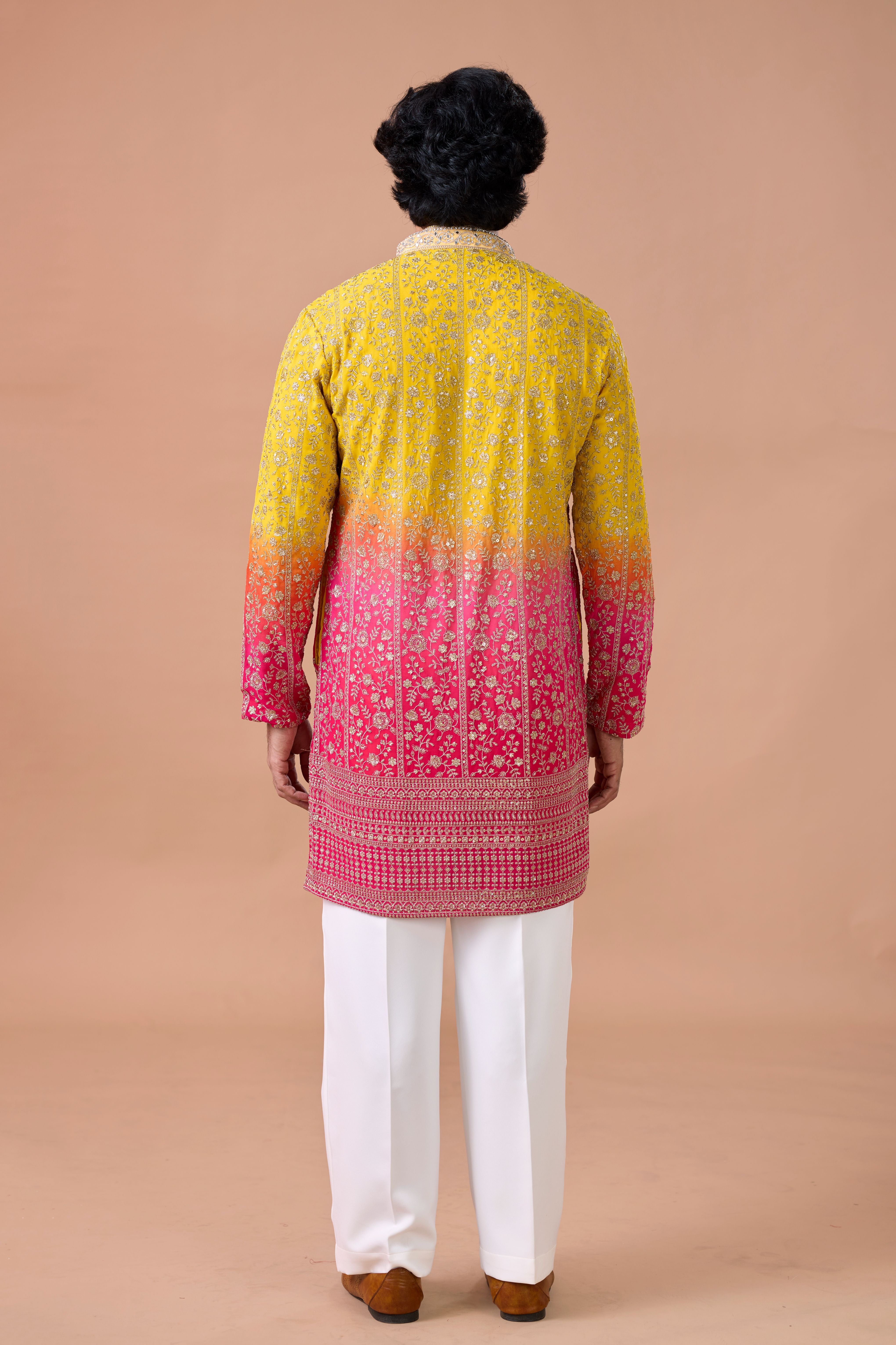 Stylish embroidered kurta men