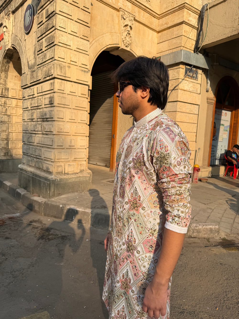 Festive embroidered kurta men