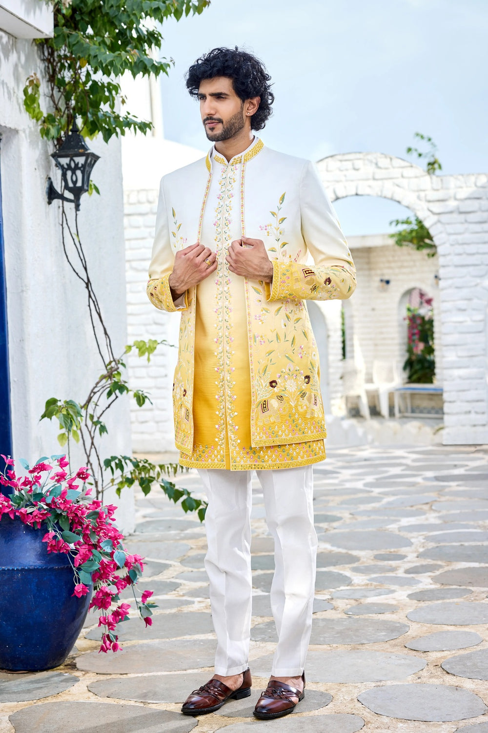 Buy men's indo western floral